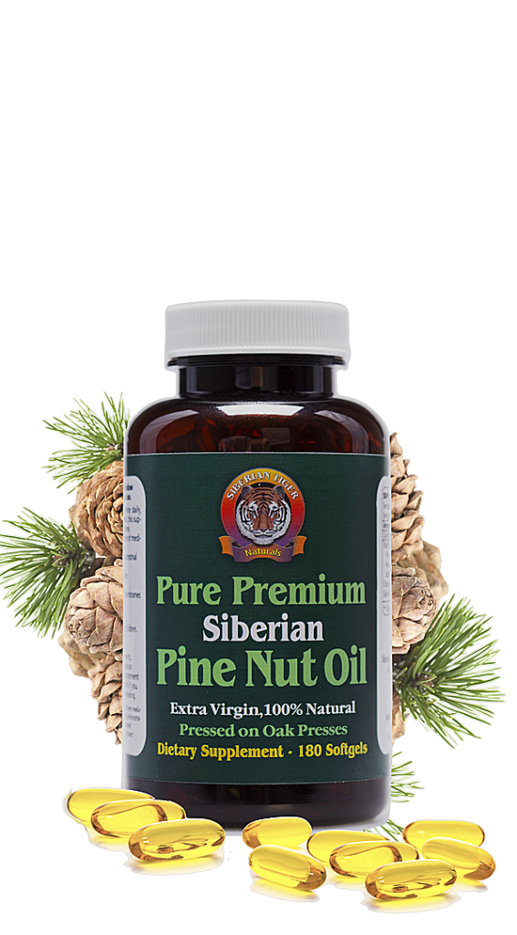 Extra virgin Siberian pine nut oil capsules – 180 count