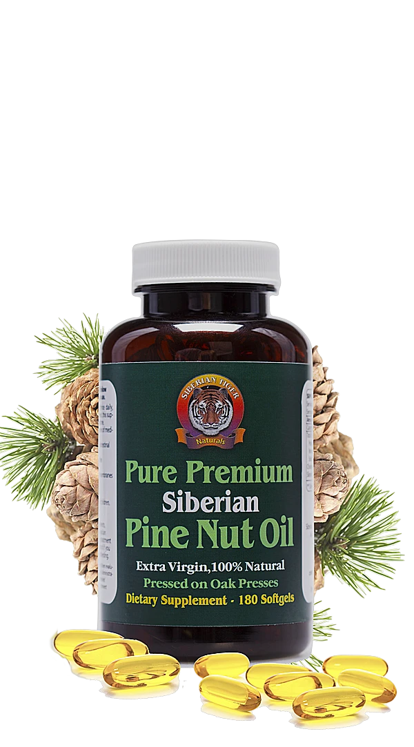 Extra virgin Siberian pine nut oil capsules – 180 count