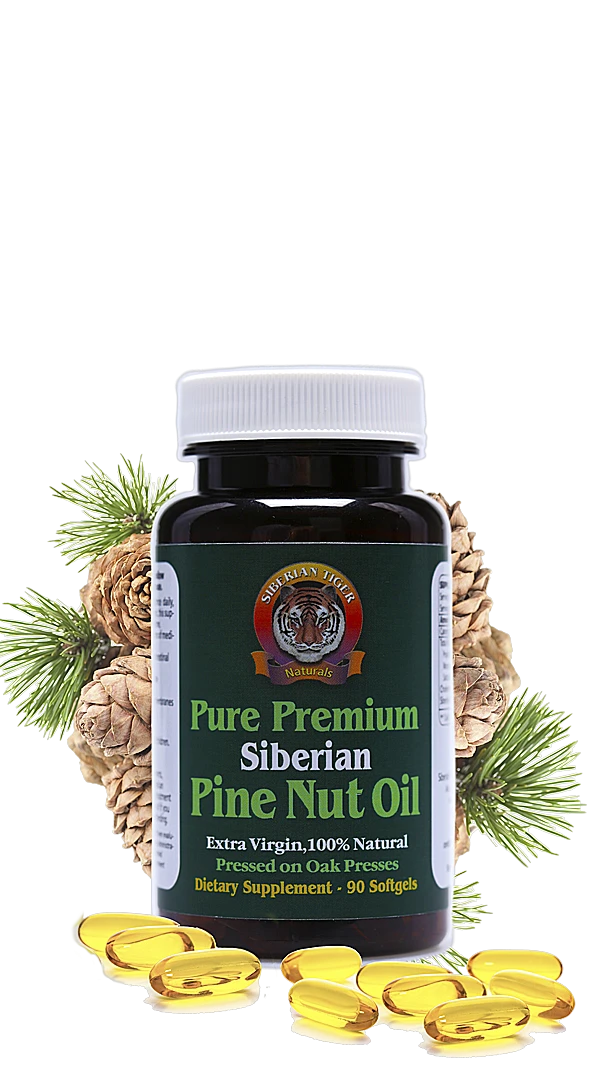 Extra virgin Siberian pine nut oil capsules – 90 count