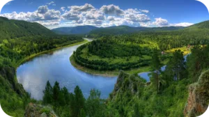 forests and rolling fields of Siberia